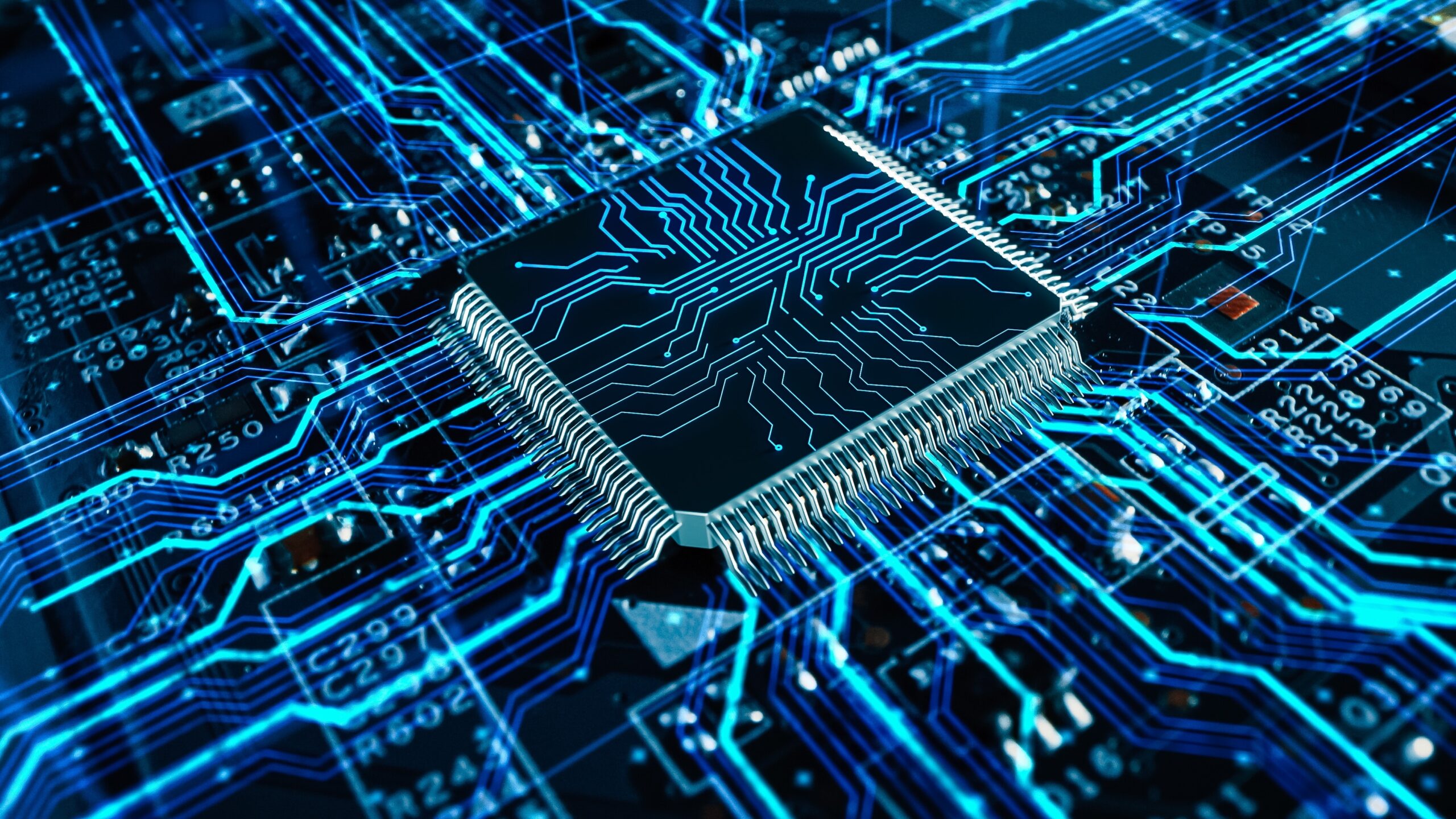 Advanced,Technology,Concept,Visualization:,Circuit,Board,Cpu,Processor,Microchip,Starting